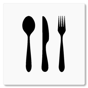 Jídelna, 80x80mm, bílá, Nevada